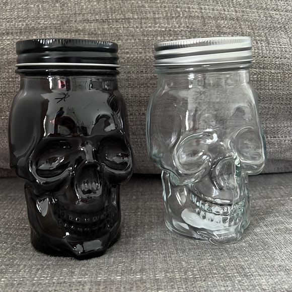 Target 2023 - NWT - Skull Jars (1 Black, 1 Clear) - Picture 6 of 13